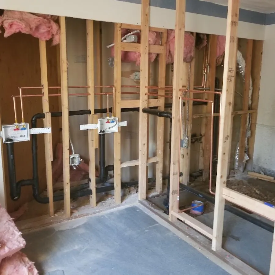 Copper pipe rough-in and plumbing installation in Manorhaven